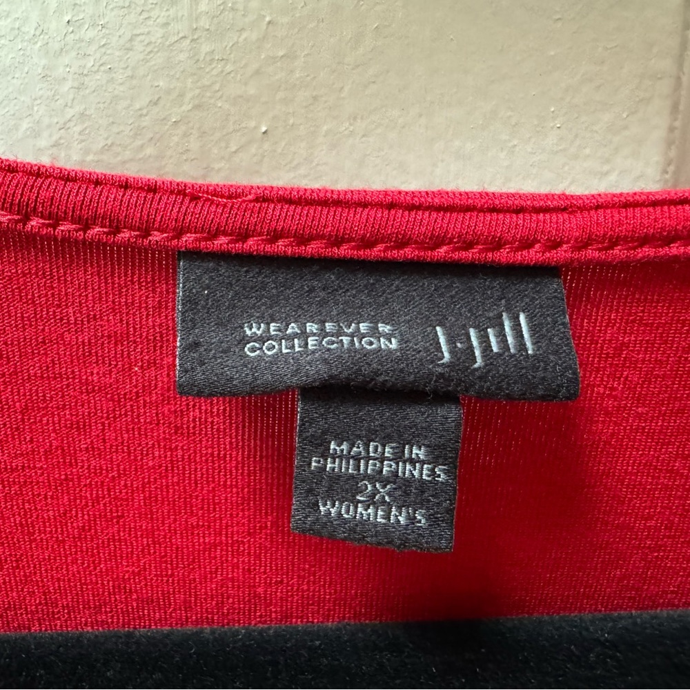 J. Jill Wearever Collection 2X Dress, Red - Picture 3 of 6